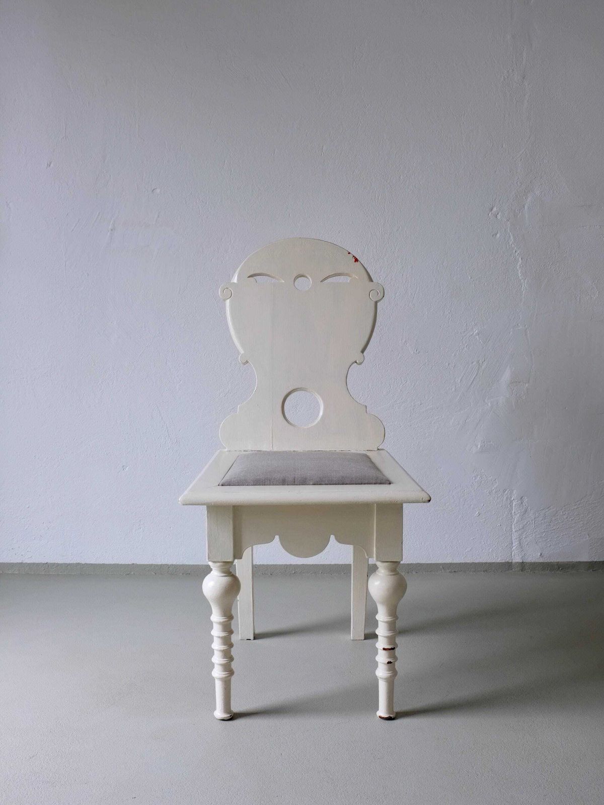 Swedish Folk White Painted Chair | 1of 3 | 1920s photo furniture