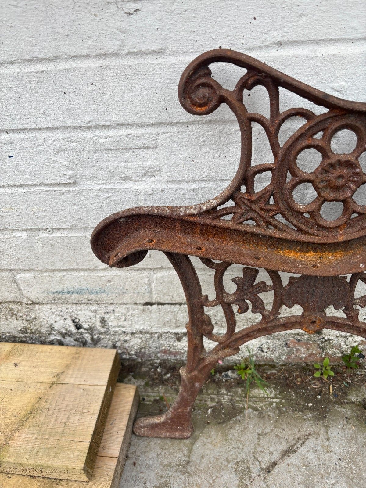 Vintage Cast Iron Bench Ends photo for sale