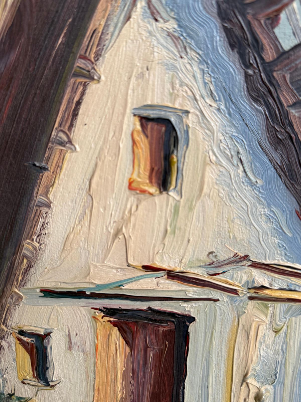 Peinture à l'huile sur toile, paysage avec cabane, Méditerranée espagnole, Rocamora photo Art