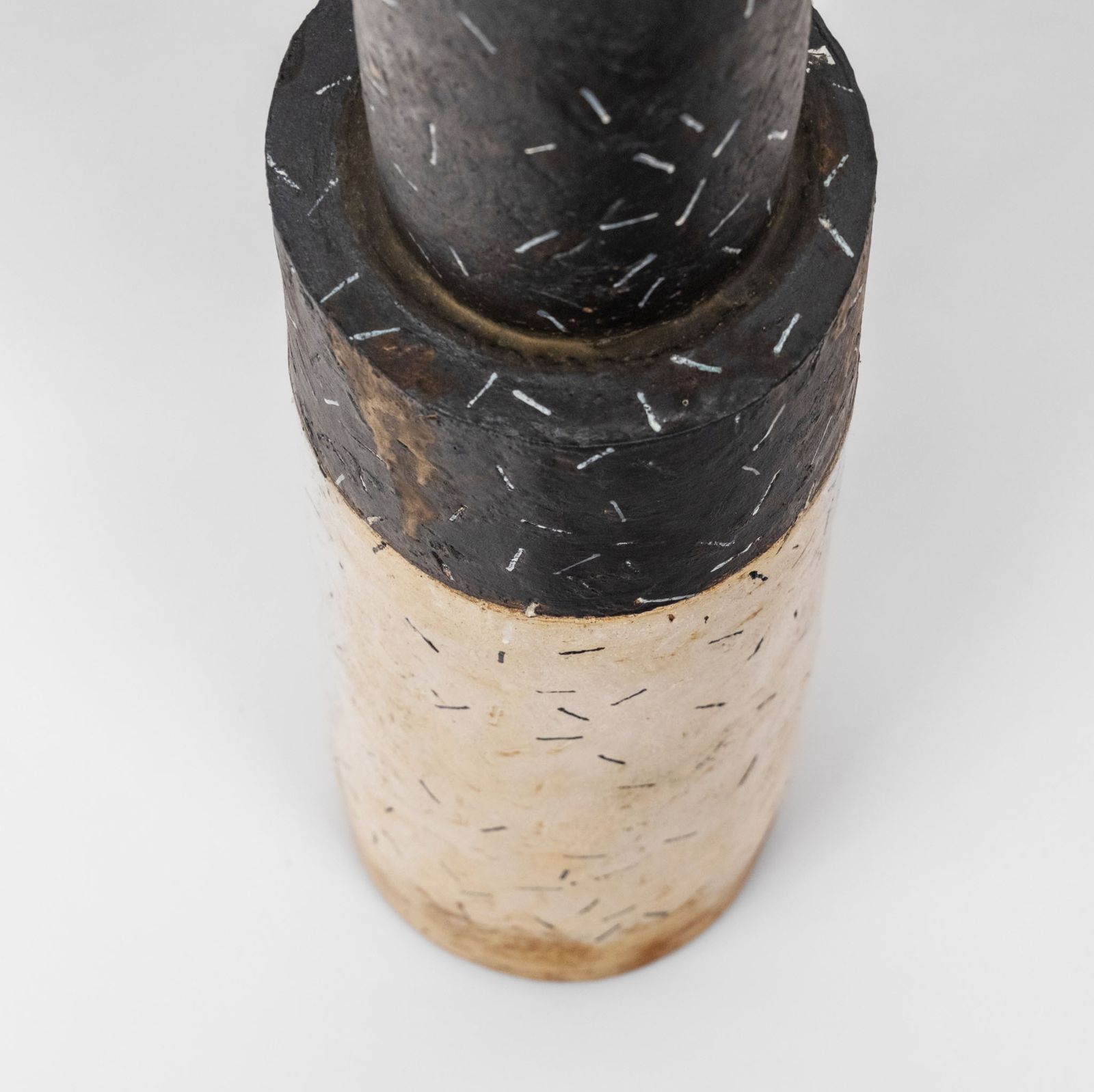 photo buy Superb Robin Welch Tall Stoneware Studio Floor Cylindrical Vessel Vase 1990s