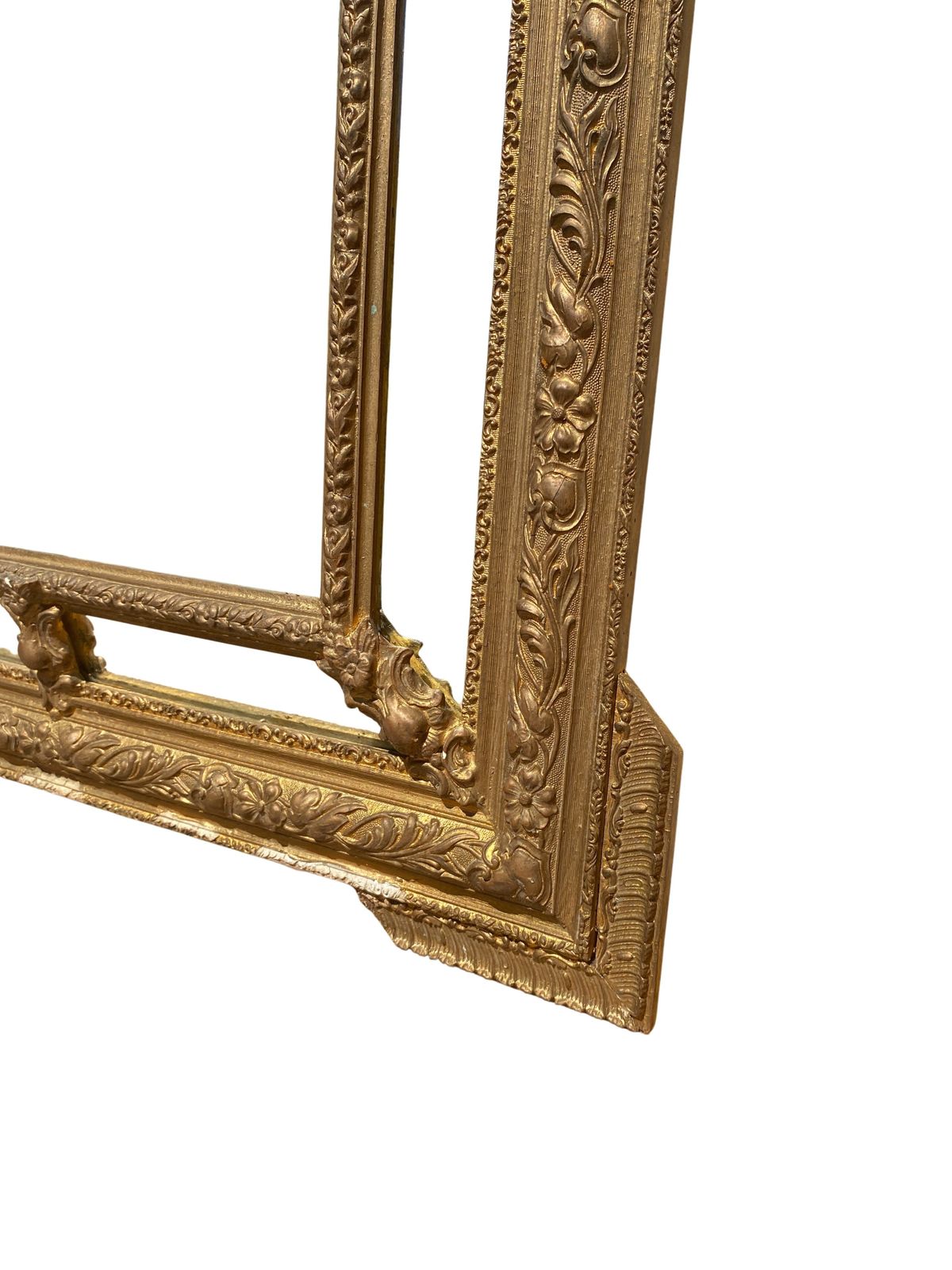 Louis XVI Style Gilded Wood Mantel Mirror   19th Century photo for sale