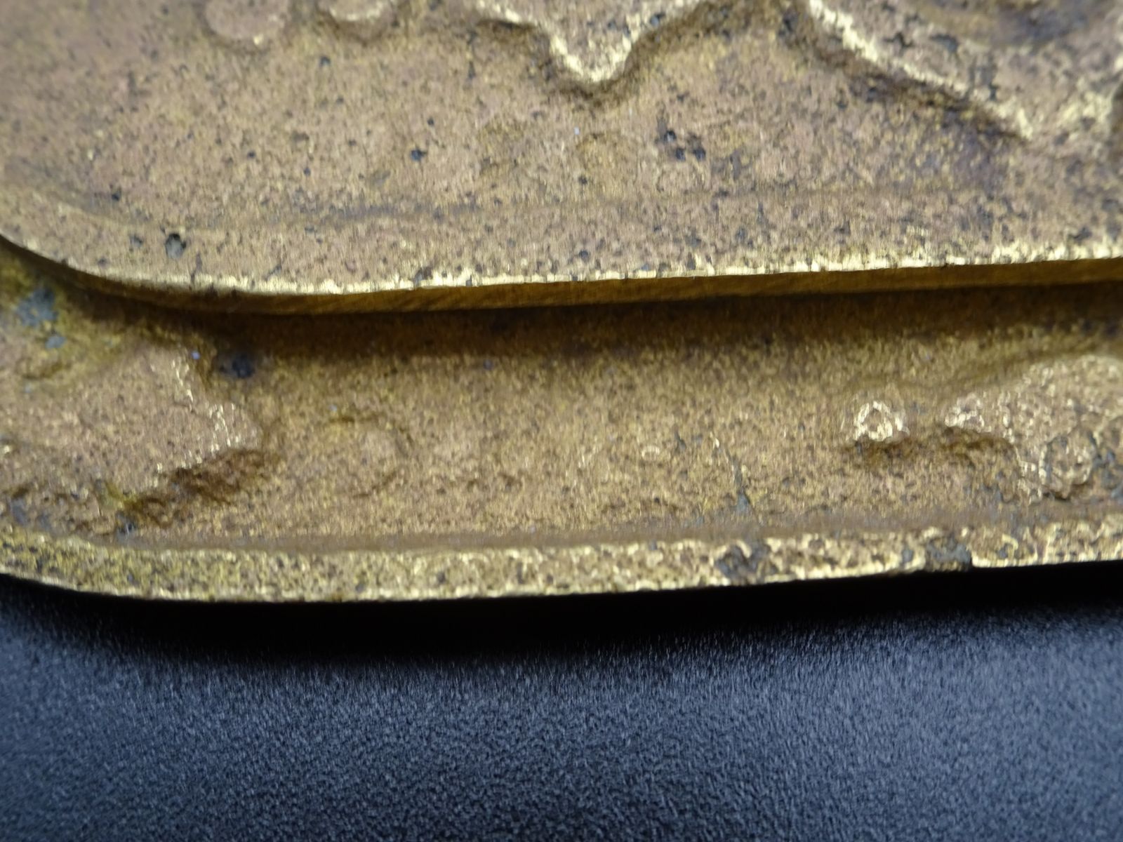 Reclaimed Antique Cast Brass Letter Plate (Small) photo furniture