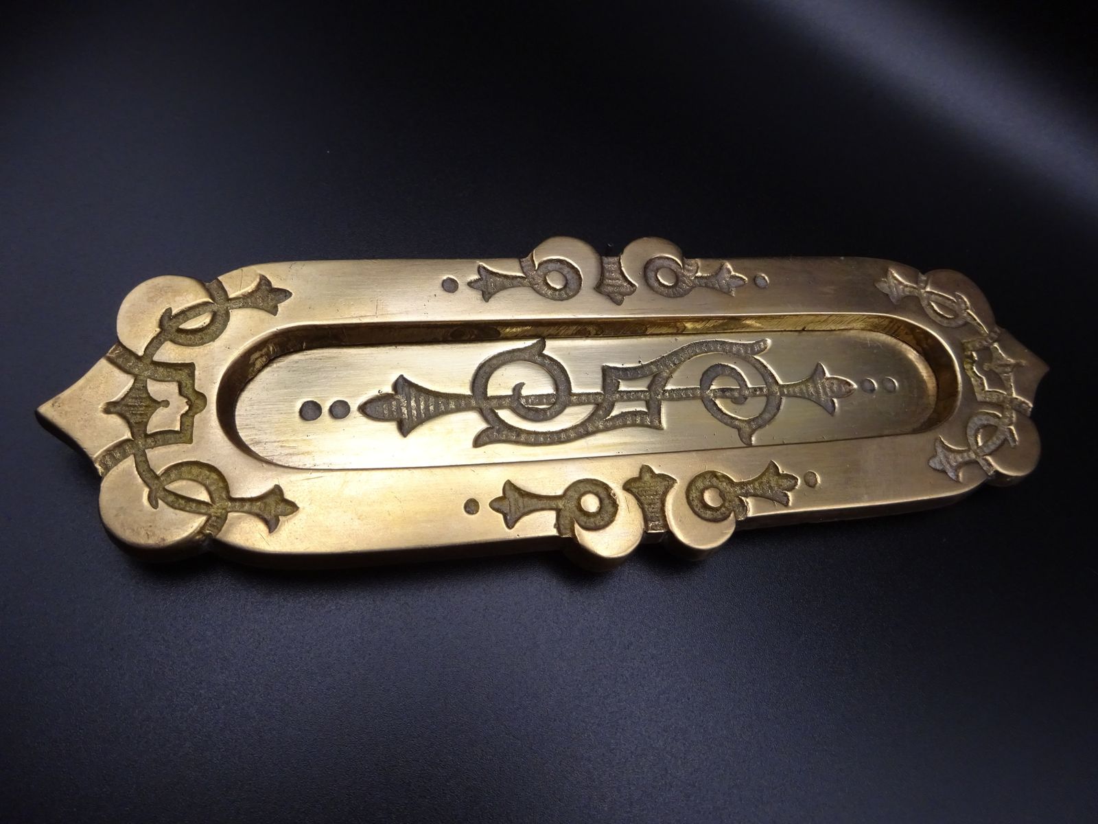 Reclaimed Antique Cast Brass Letter Plate (Small)