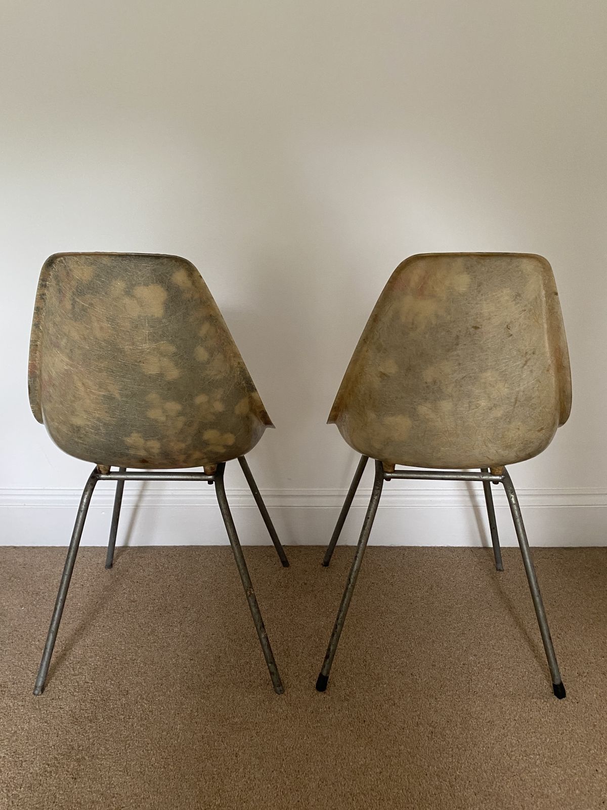Fibreglass Multicoloured Chairs By Rene Jean Caillette, France photo Furniture