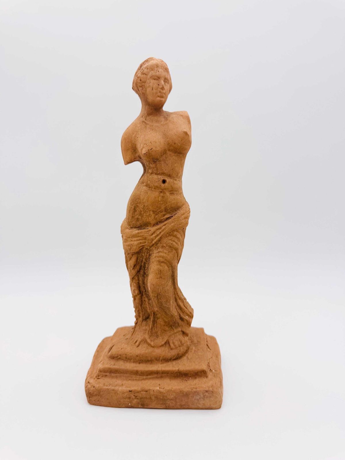 Small Terracotta Venus Ornament, Garden Godess Figurine, Nude Woman Figure photo furniture