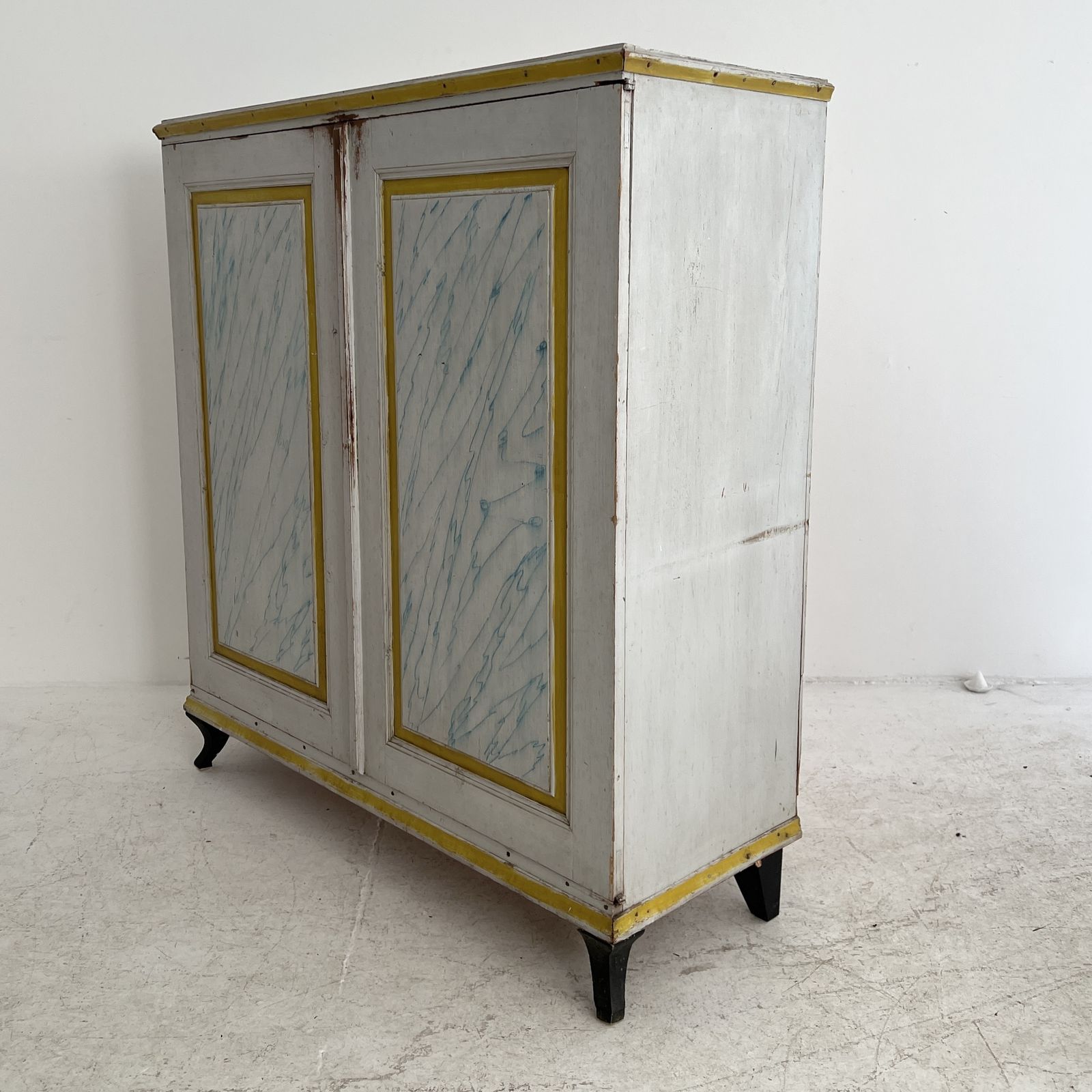 19th Century Swedish Faux Marble Painted Cabinet photo furniture