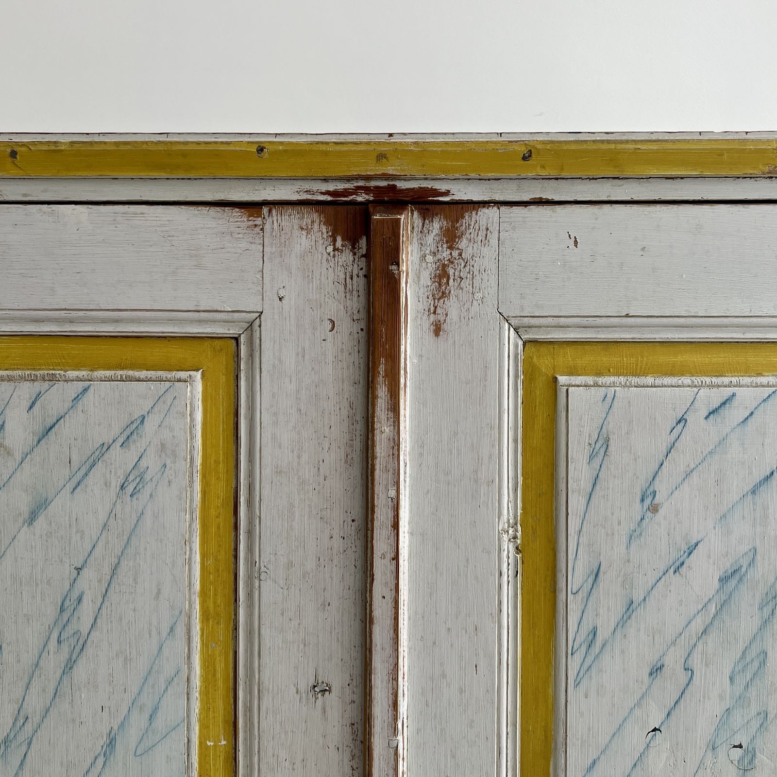 19th Century Swedish Faux Marble Painted Cabinet photo for sale