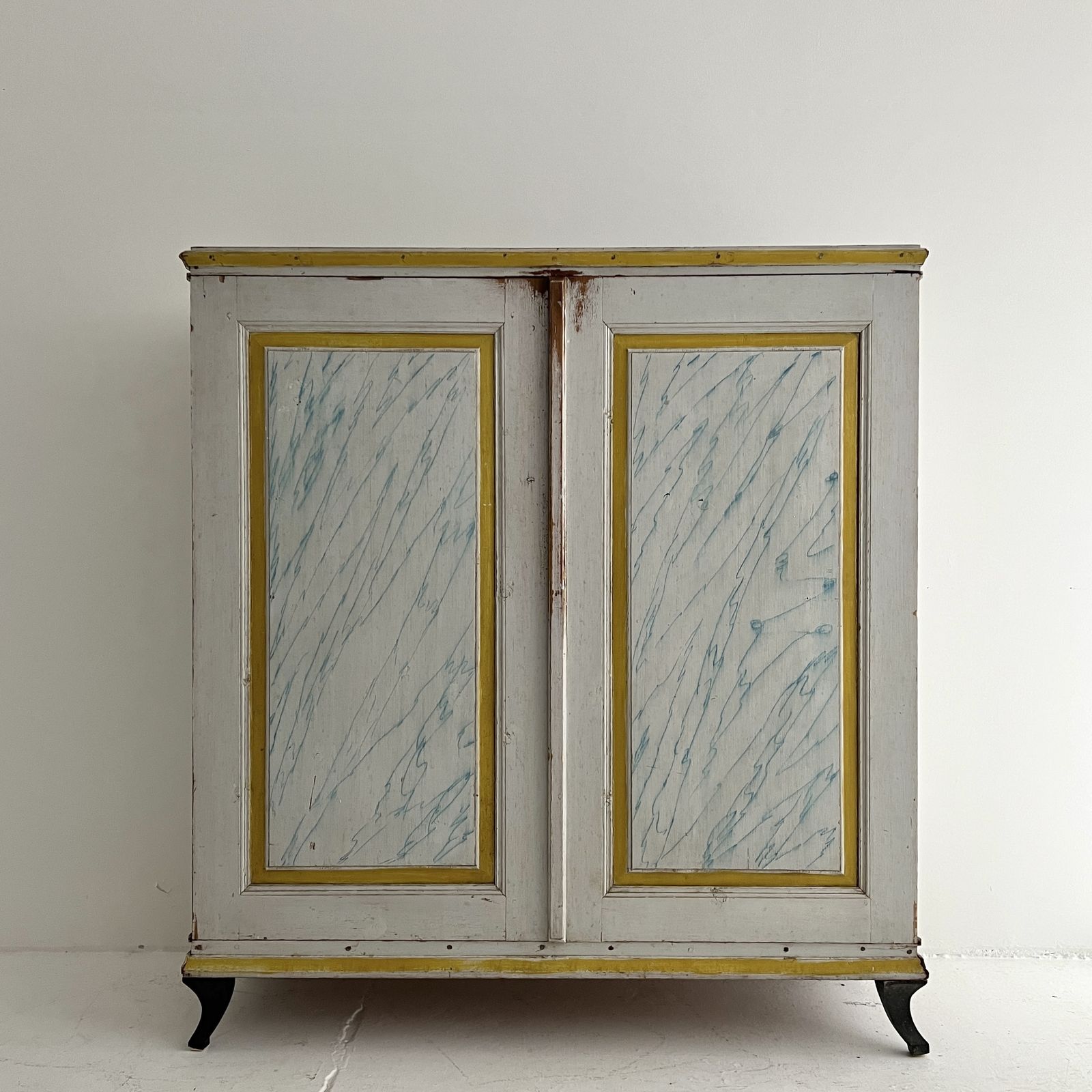 19th Century Swedish Faux Marble Painted Cabinet photo vinterior