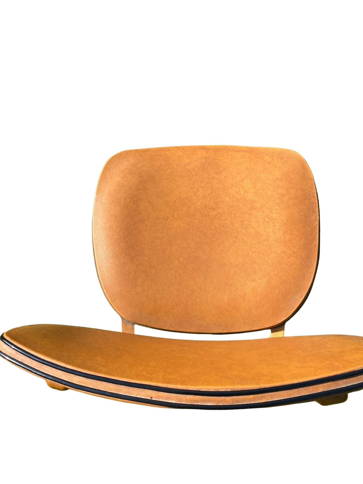 Pair Of Scandinavian Wood And Leather Chairs, Circa 1960 photo furniture
