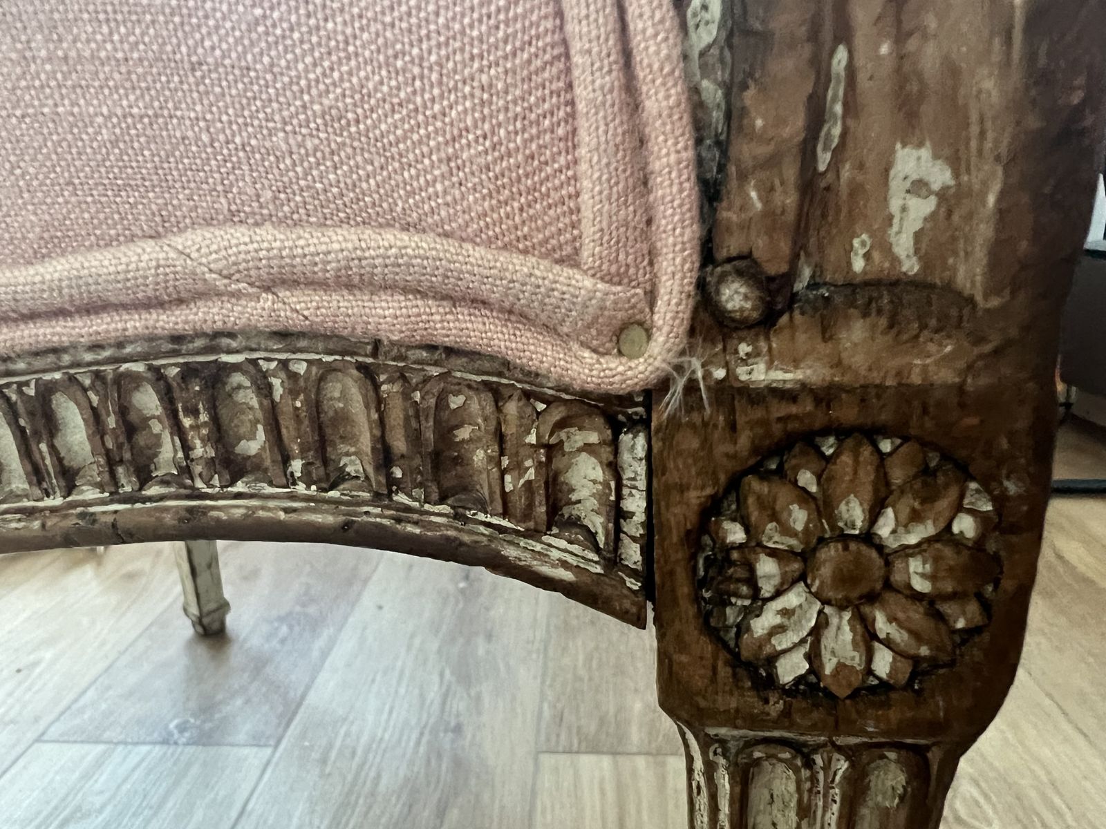 350.0 Antique French Louis XVI Style Armchair photo