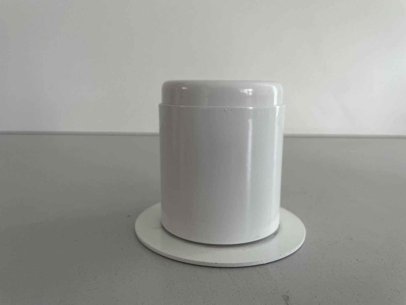 photo furniture Minimal Design Set Of 3 White Metal Wall Lamps Still Of Artemide, 1970s, Italy