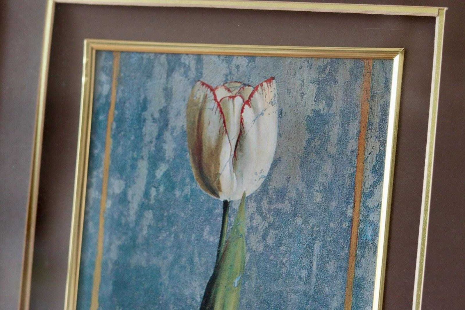 Mid Century Original Swedish  "Trio Of Flower Prints" –  Vintage & Framed, 34 X 54.5 Cm / 13.4 X 21.5 In photo 120.0