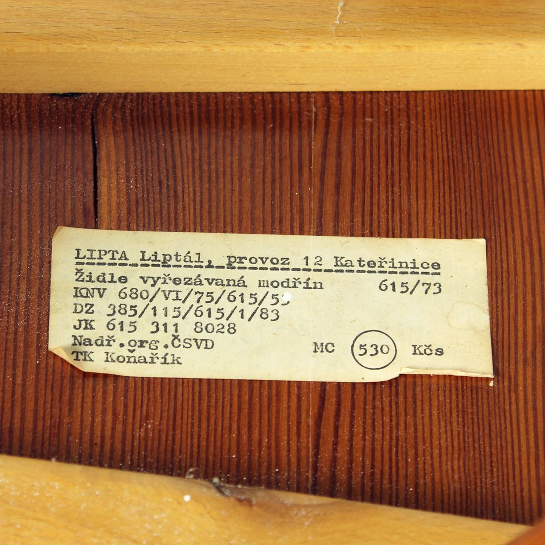 photo vinterior Folk Style Dining Chair In Wood, Czechoslovakia 1973