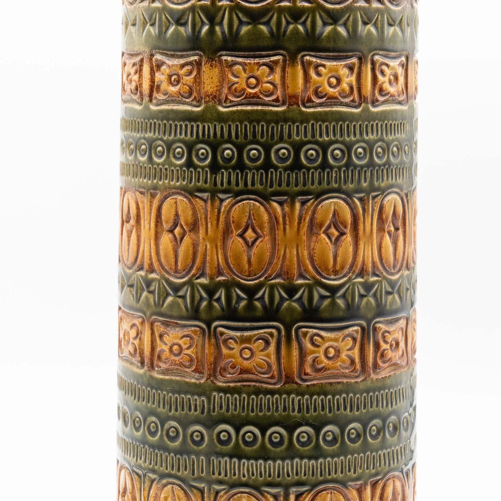 photo furniture W. German Pottery Floor Vase In Light Brown & Green   Form 289 41   Scheurich   C1970s