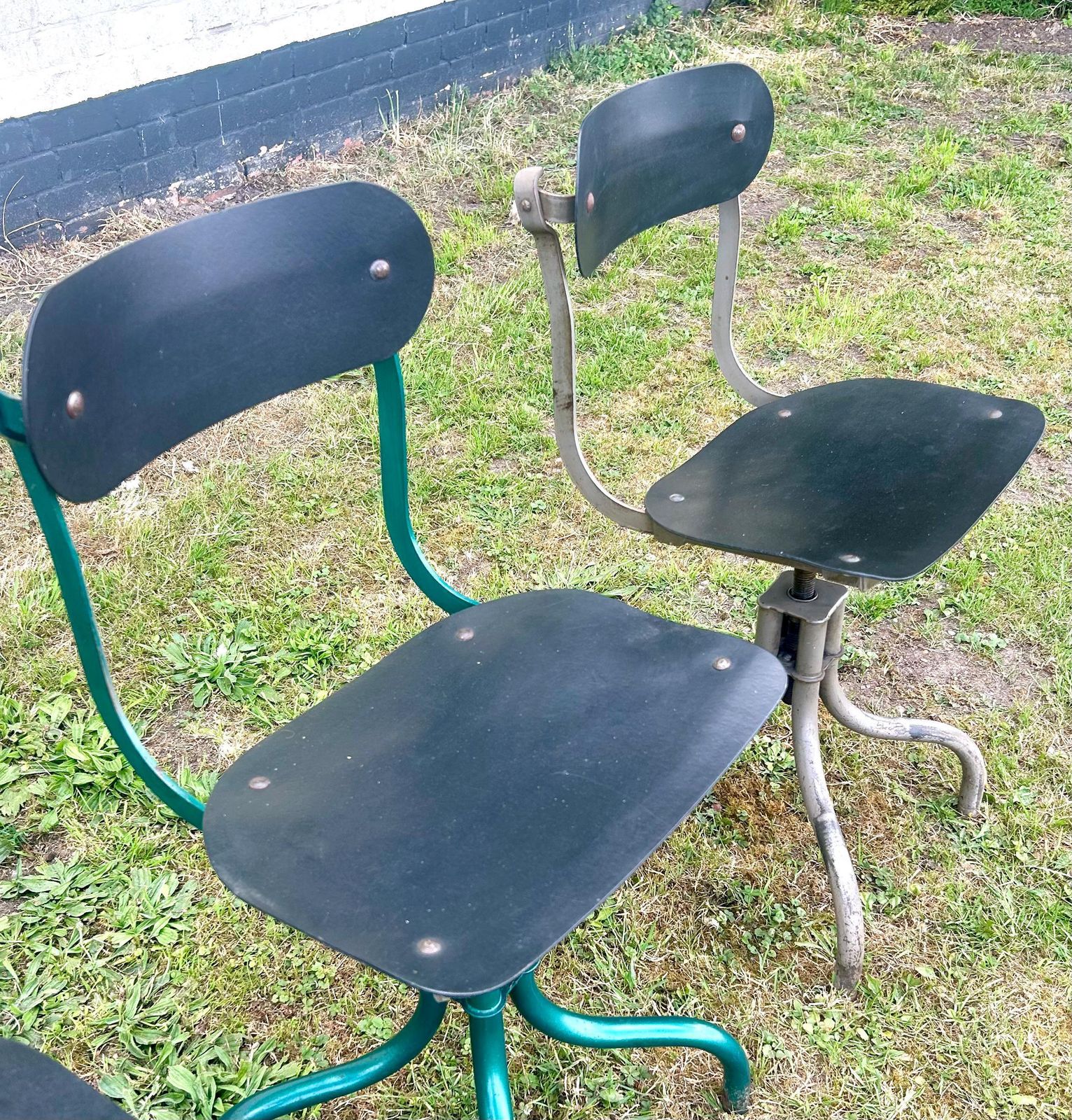 photo furniture 5 Available Industrial Tansad Swivel Office Chair Metal Vintage Retro Antique Machinist Desk School Decor Bar Factory