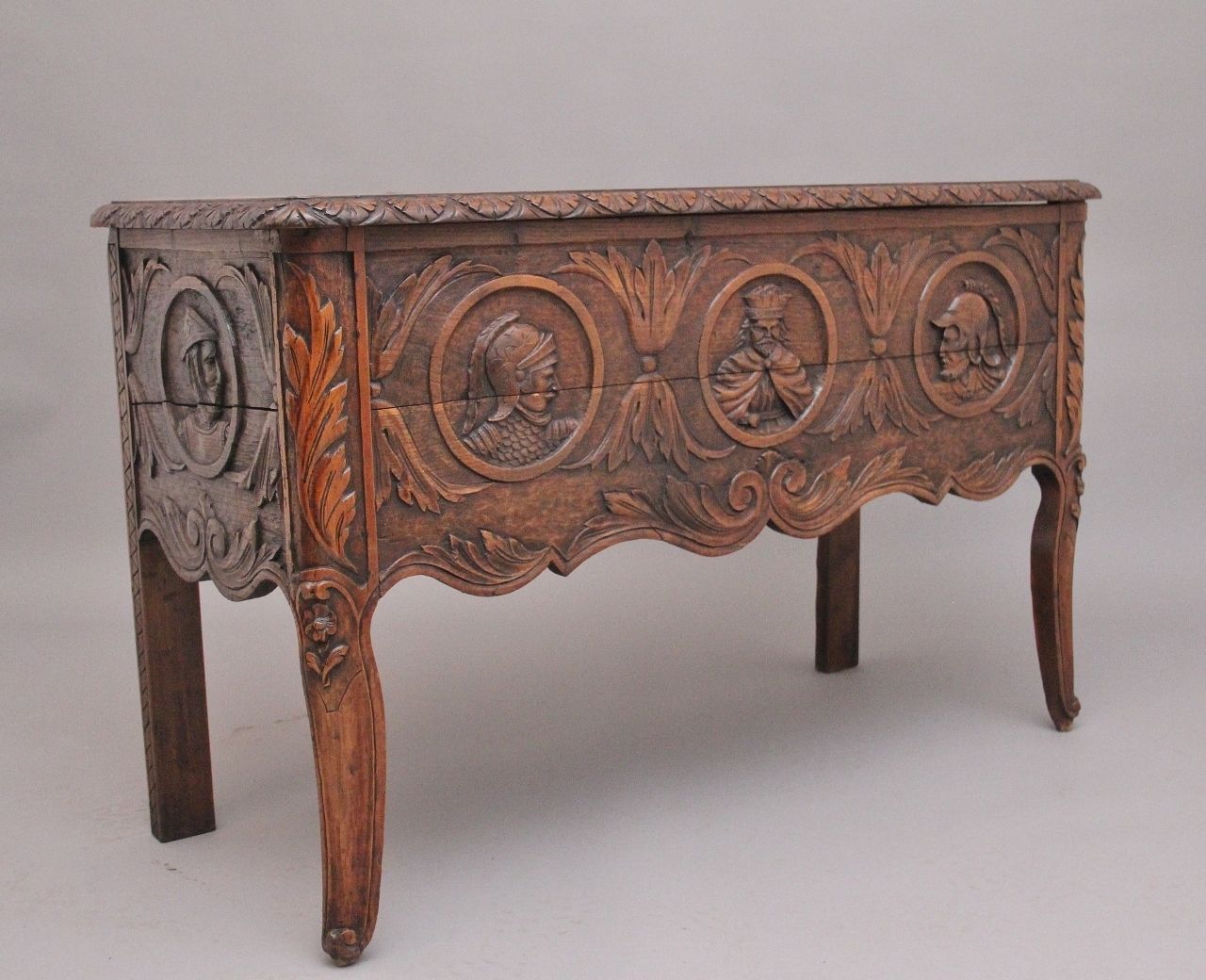 Early 19th Century French Carved Oak Coffer photo furniture