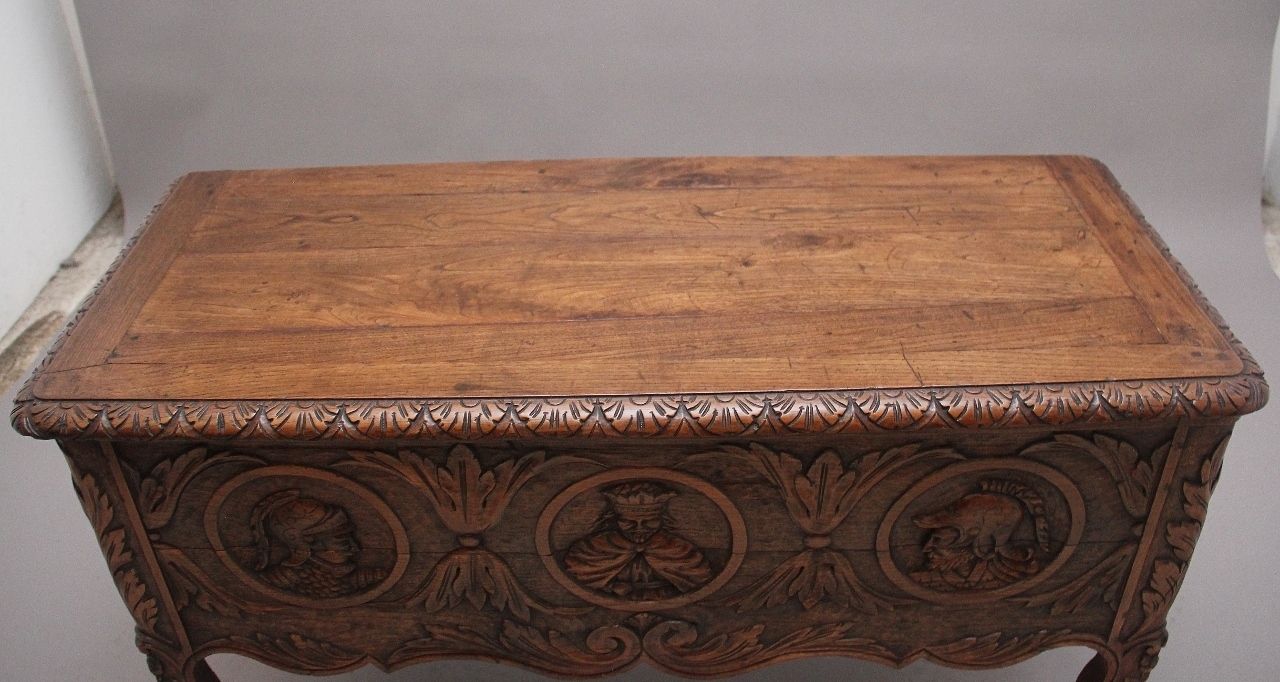 Early 19th Century French Carved Oak Coffer photo 1450.0
