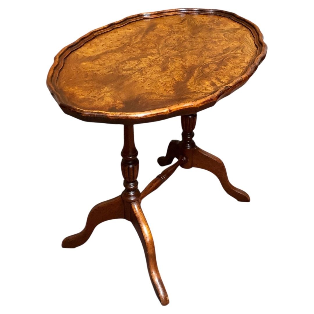 Handsome Vintage Burl Wood Occasional Table From " Brights Of Nettlebed " photo furniture