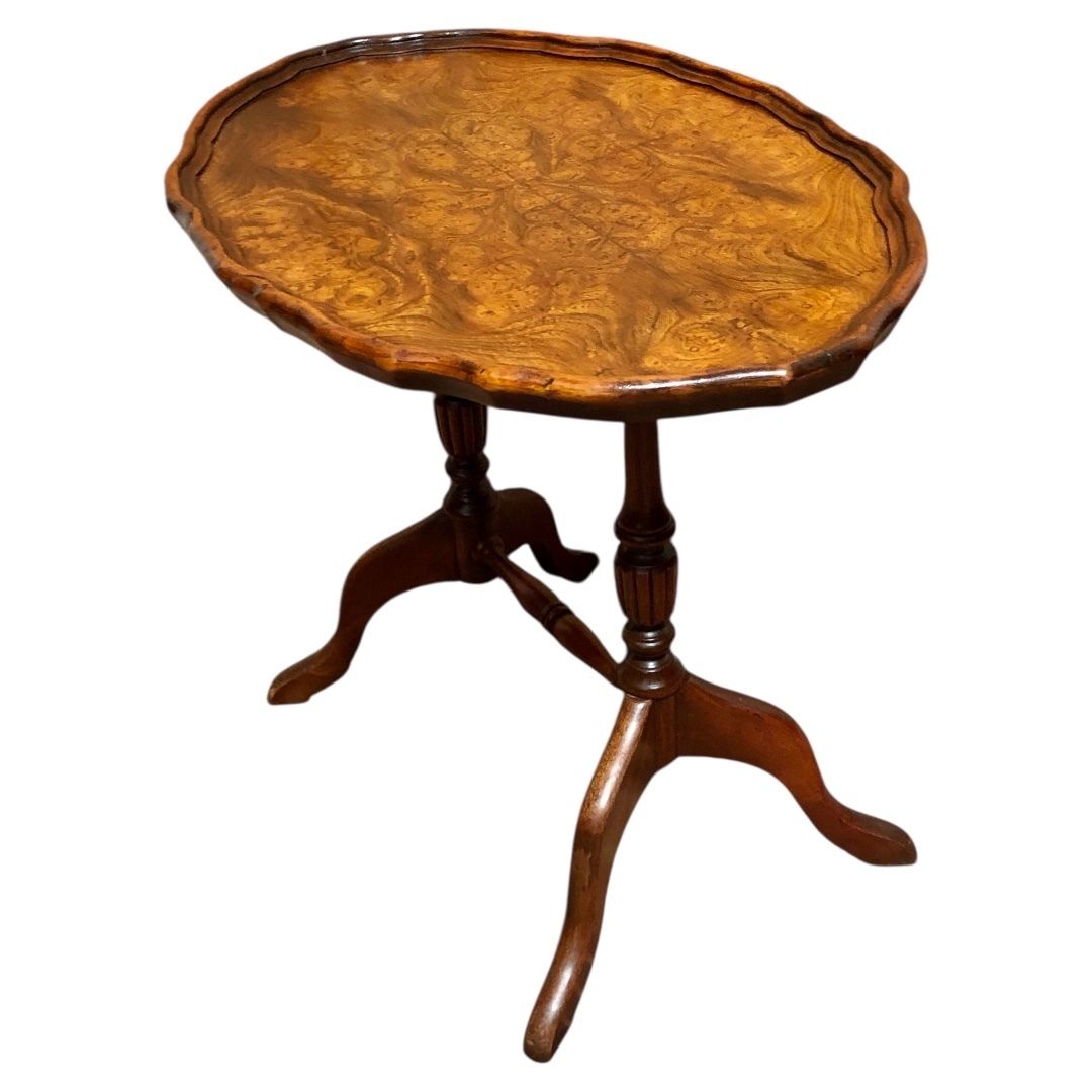 Handsome Vintage Burl Wood Occasional Table From " Brights Of Nettlebed " photo Furniture