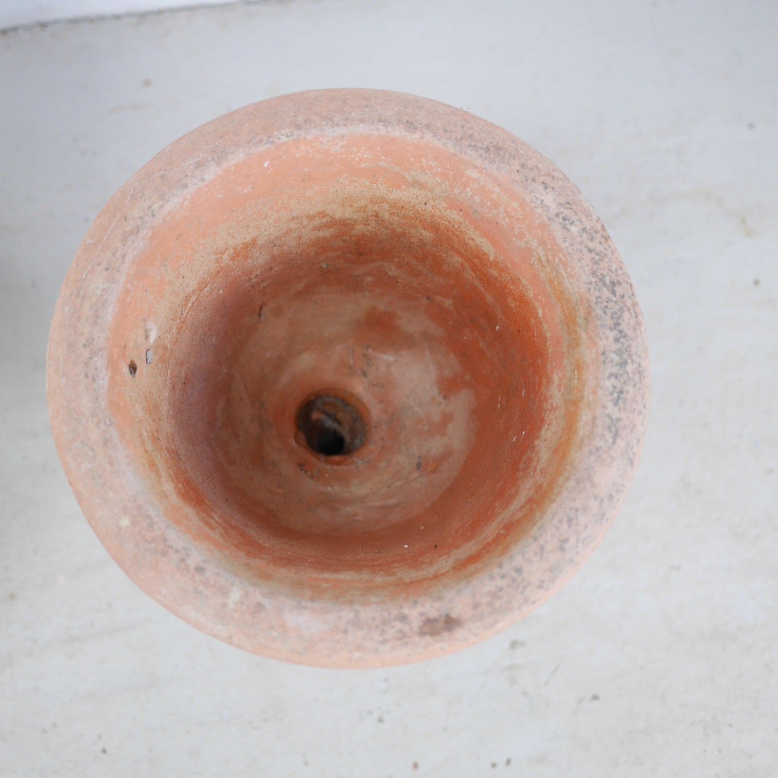 photo for sale Pair Weathered Terracotta Garden Urn Tazza Planter Antique Style #102925