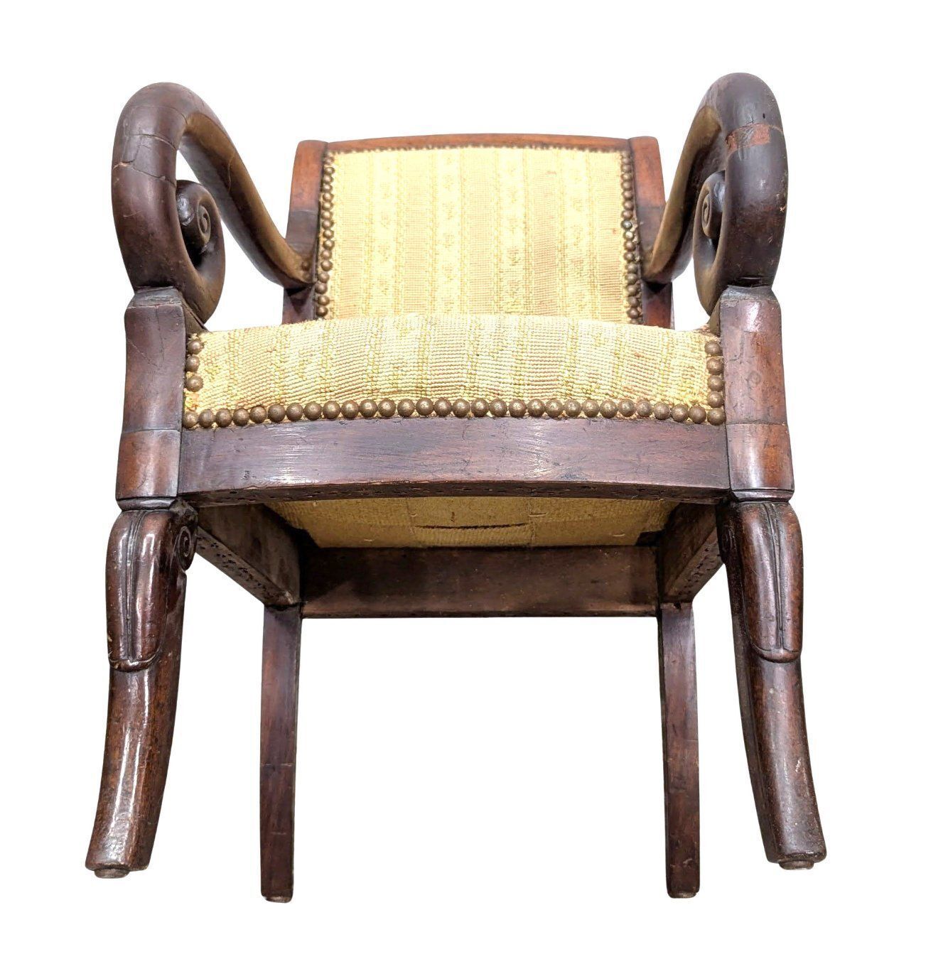 Restoration Child's Armchair With Mahogany Cross, 19th Century photo for sale