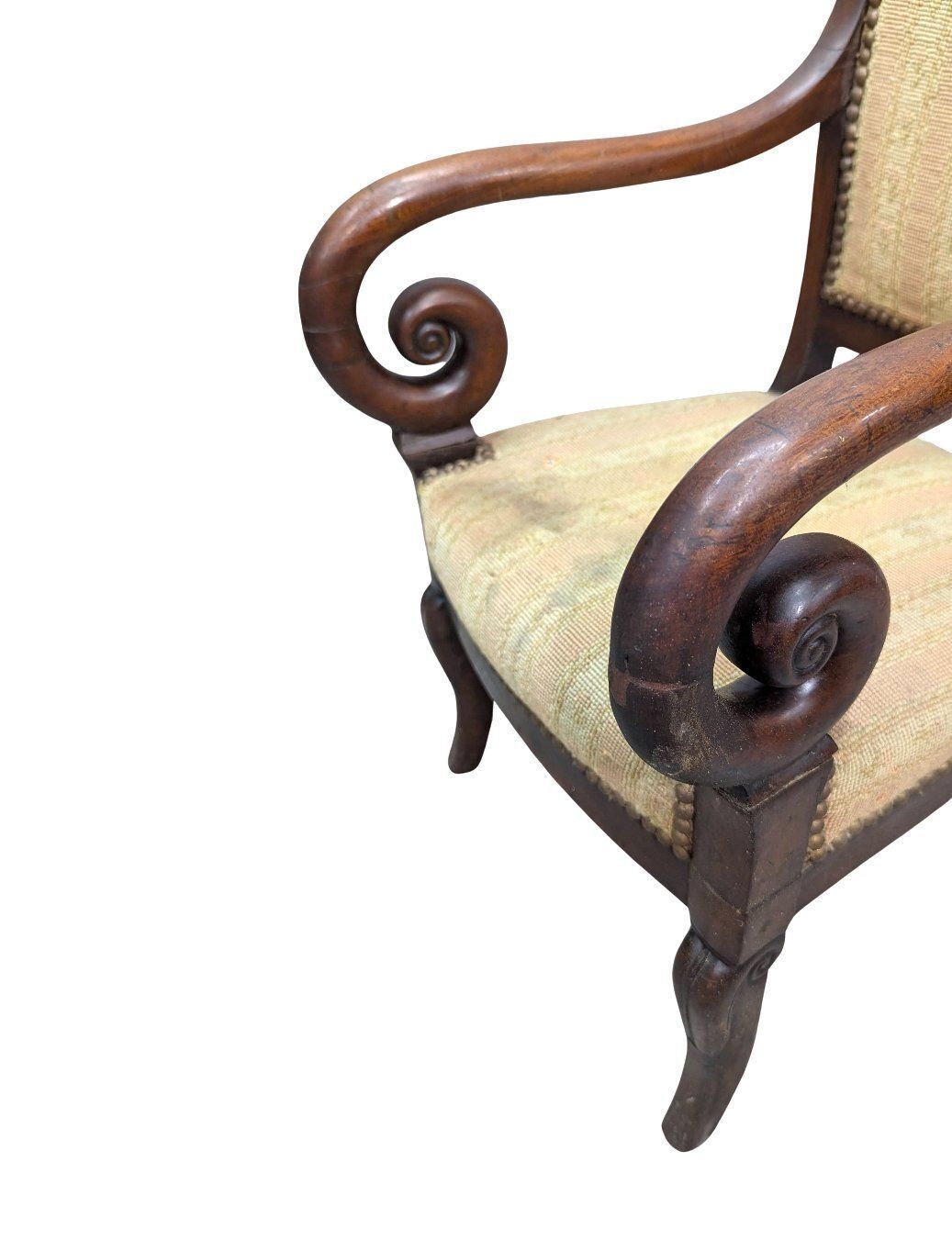 Restoration Child's Armchair With Mahogany Cross, 19th Century photo 727.0