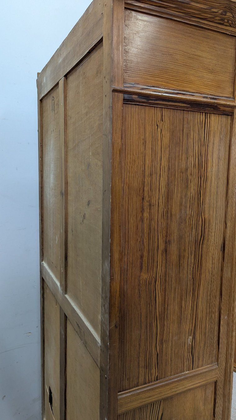 1900 Art Nouveau Mirrored Cabinet In Pine And Maple Burl photo buy