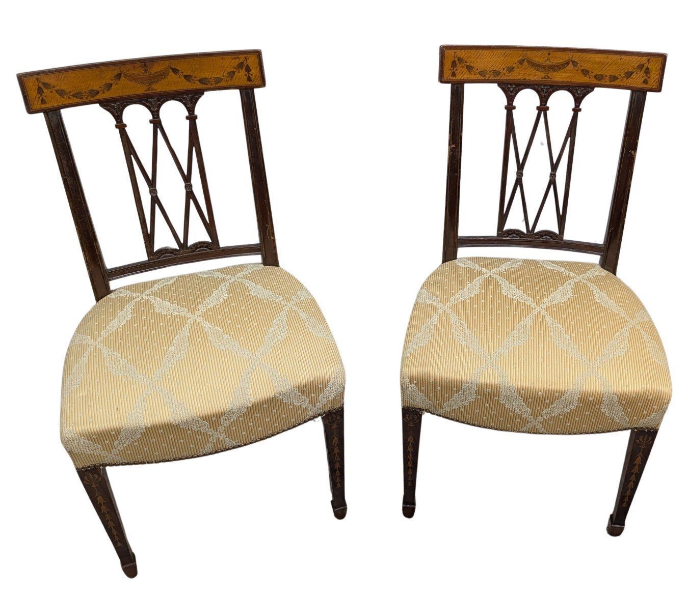 19th Century English Sheraton Mahogany Chairs photo furniture