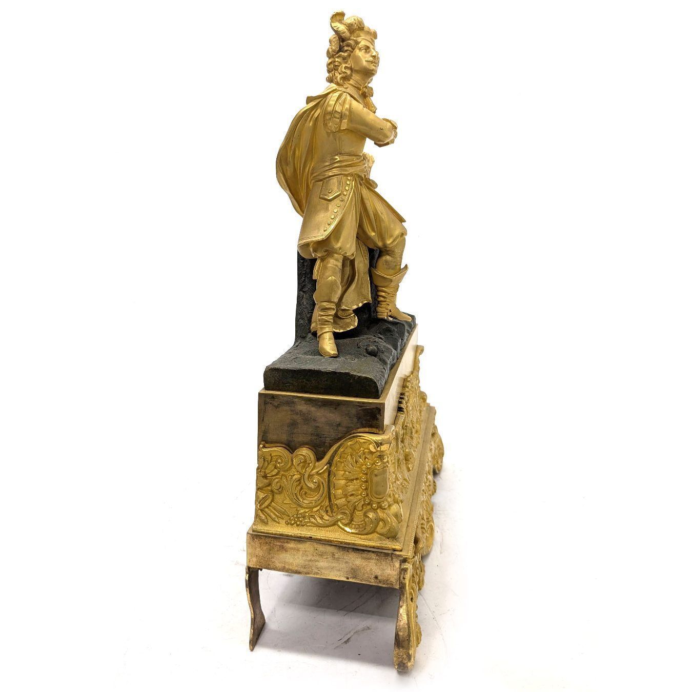 Restoration Period Military Clock In Gilded And Patinated Bronze photo 1815.0