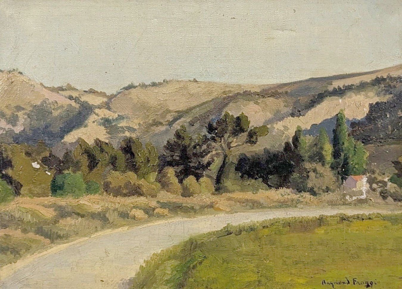 Provençal Landscape Oil On Canvas Raymond Fraggi photo furniture
