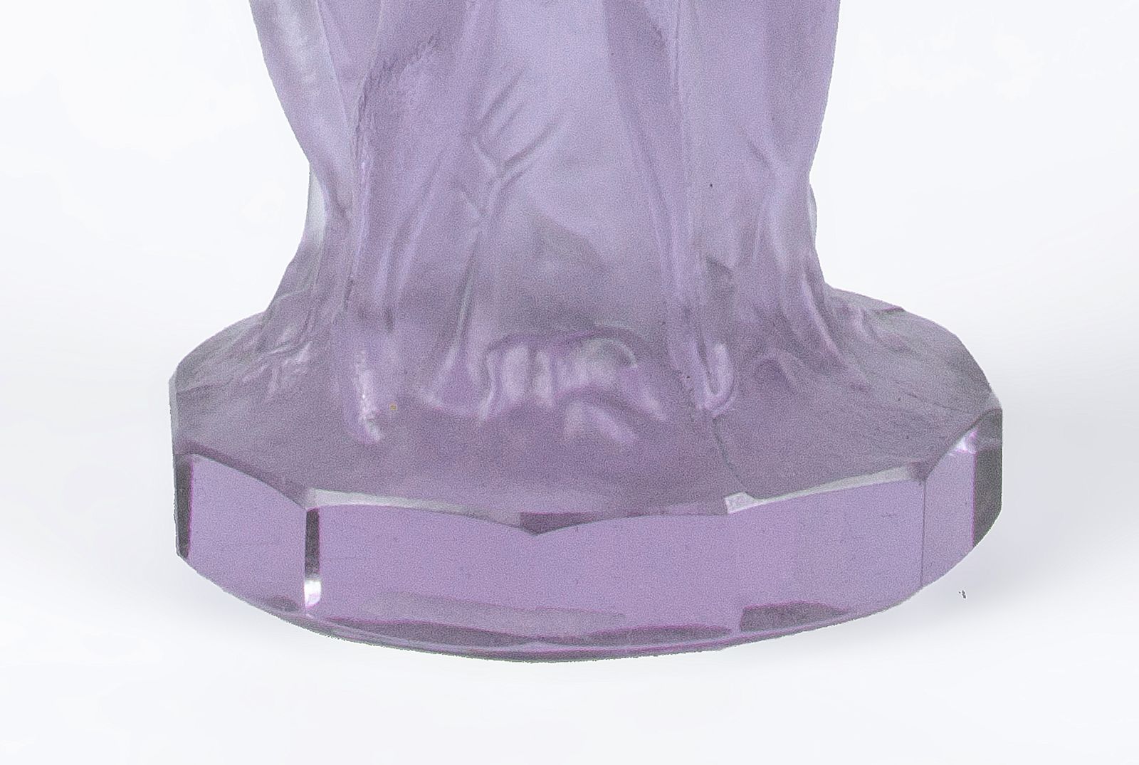 Art Déco Czech Translucent Pinkish Art Glass Small Vase Decorated With Nude Figures From The 'Ingrid' Collection By Curt Schlevogt photo furniture