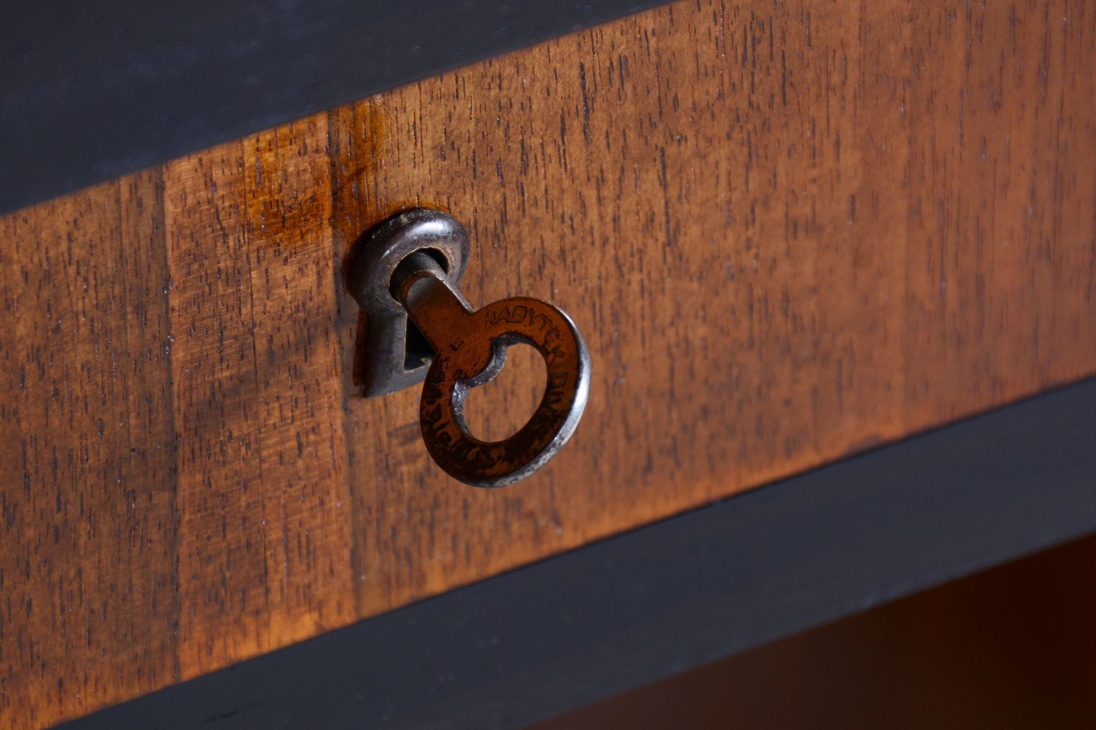 photo vintage Restored Art Deco Writing Desk, By J. Divíšek, Repolished, Walnut, Czech, 1930s