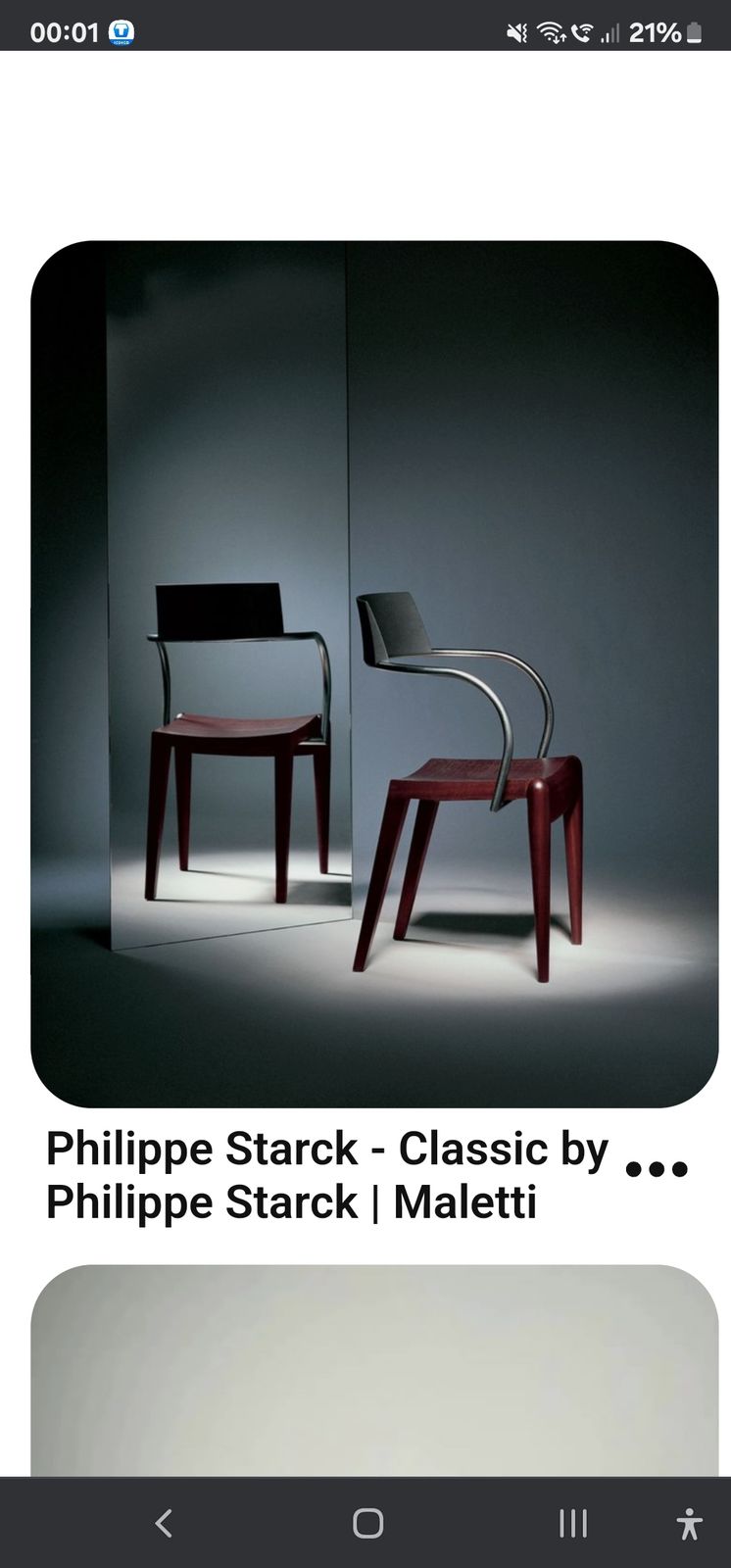 photo furniture Ultra Rare Philippe Starck Chair By Maletti 1980's/90’s