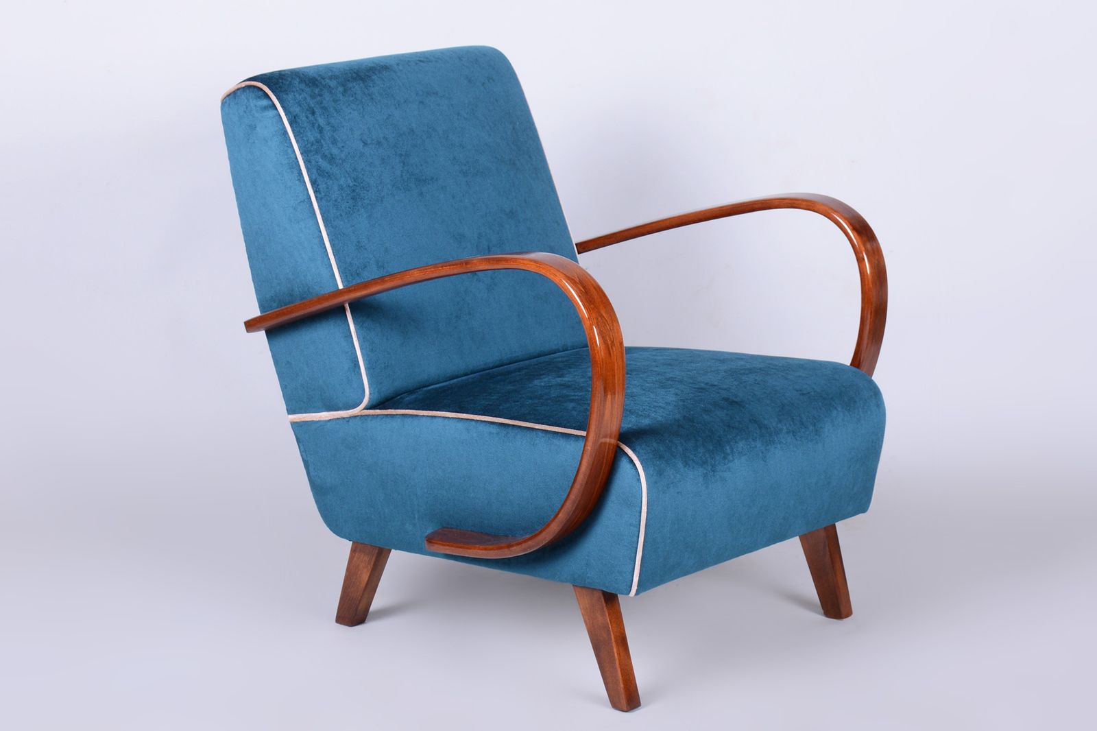 Restored Art Deco Armchair, By J. Halabala, Up Závody, Model C, Czech, 1940s photo furniture