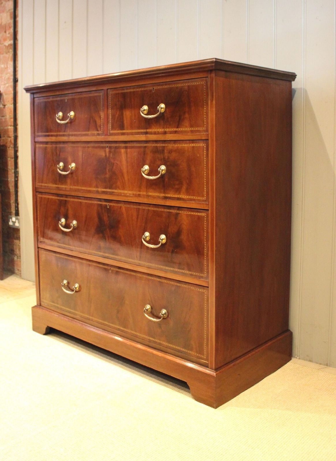 Substantial Edwardian Mahogany Chest Of Drawers photo for sale