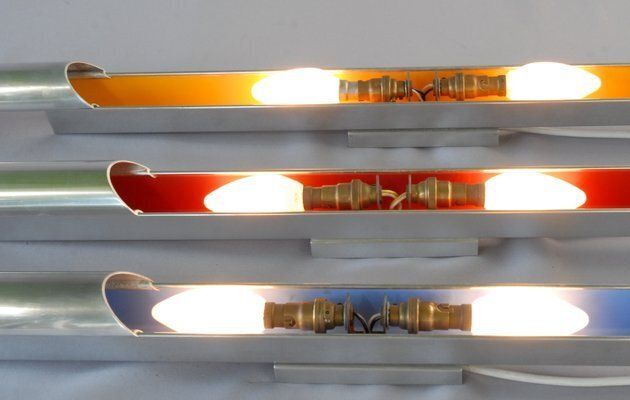 Pan Opticon Pendant Lamps By Bent Karbly For Lyfa, Denmark, 1970s, Set Of 3 photo vintage
