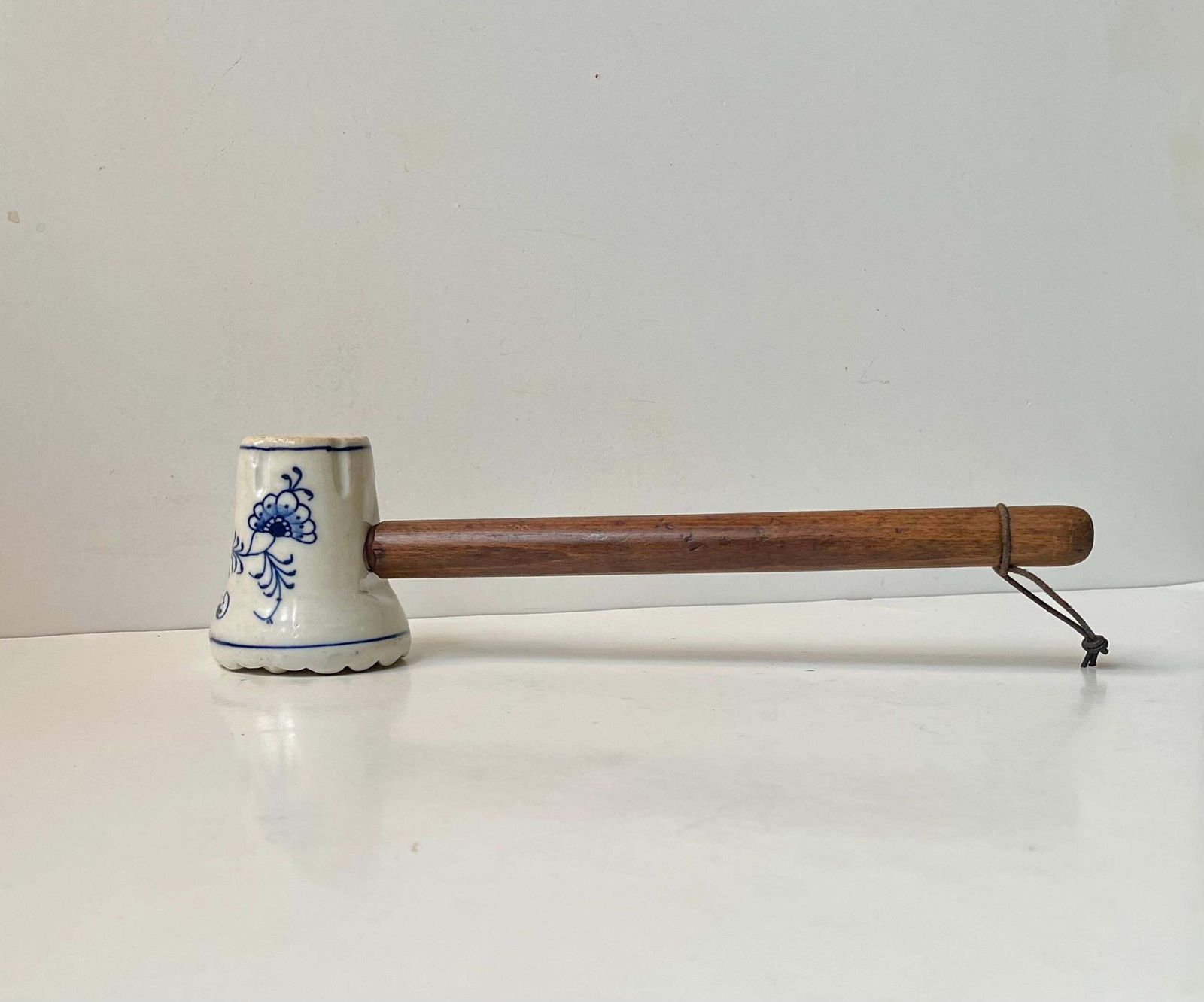 Antique German Porcelain Meat Hammer In Meissen Blue Onion photo furniture