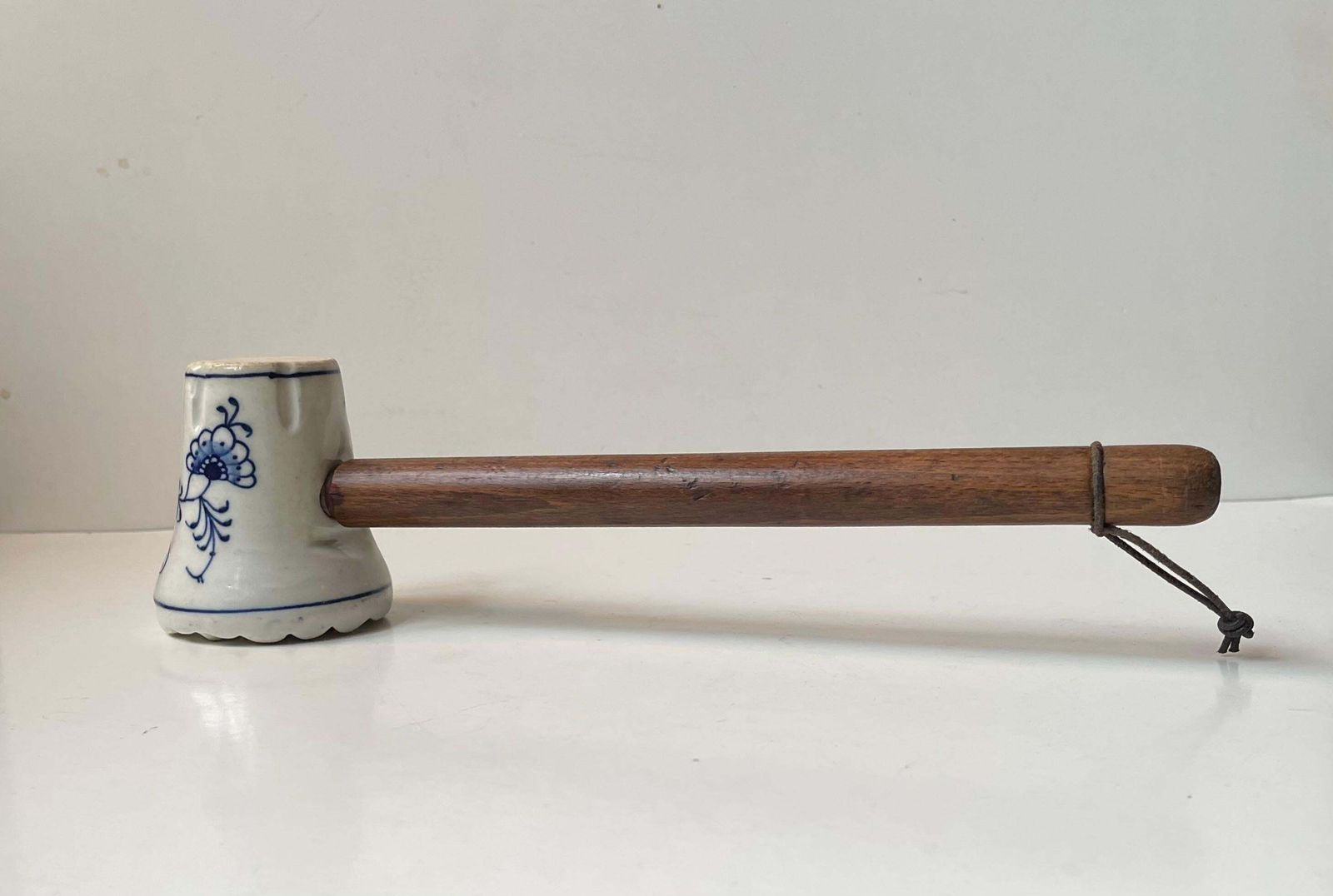 Antique German Porcelain Meat Hammer In Meissen Blue Onion photo buy