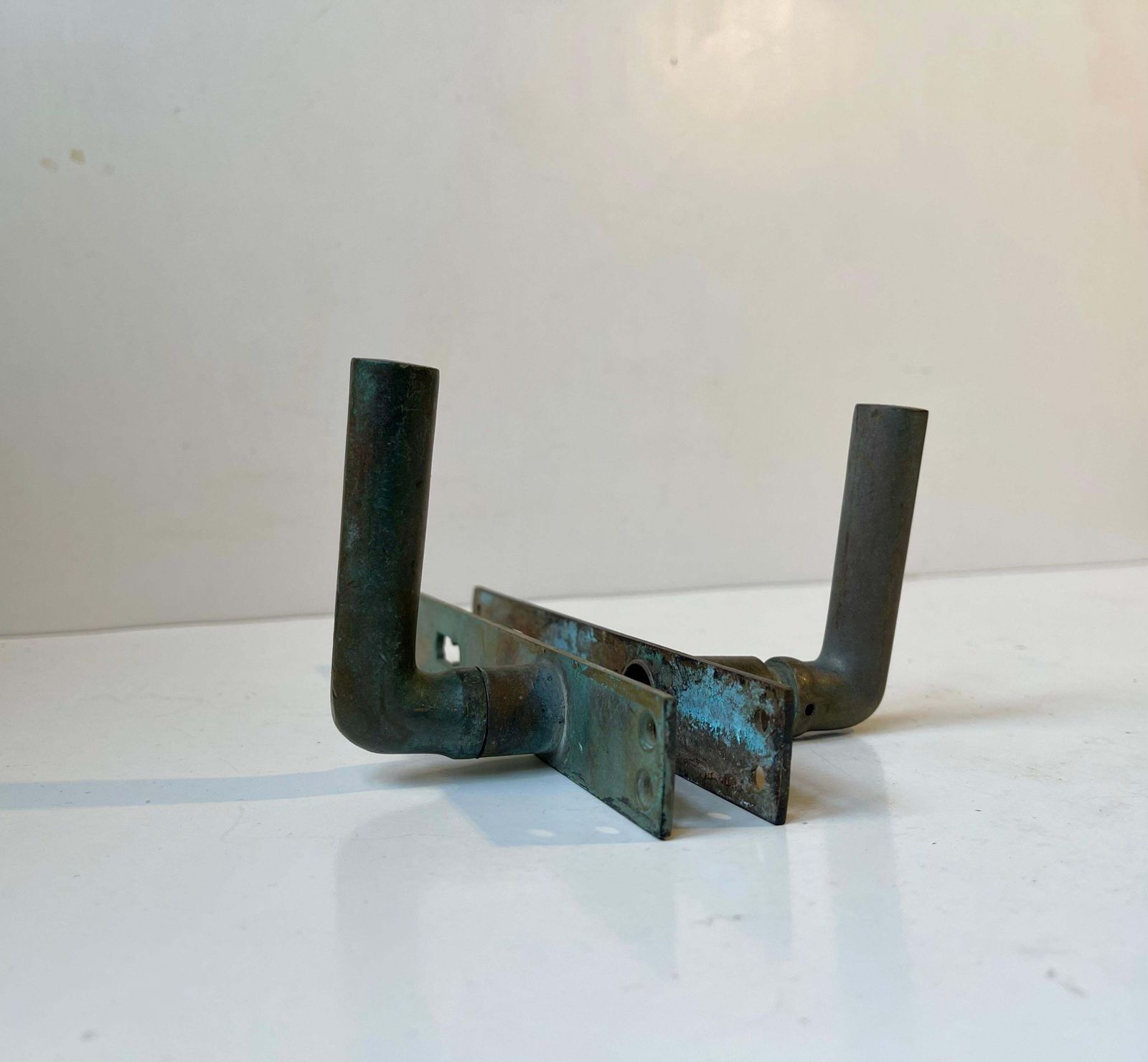 Scandinavian Bauhaus State Building Door Handles In Brass, 1930s, 6 Sets photo for sale