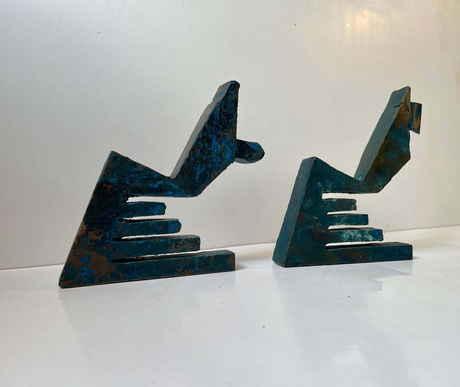 photo for sale Danish Artist Peder Evald Madsen   Brutalist Bronze Sculptures, 1980s