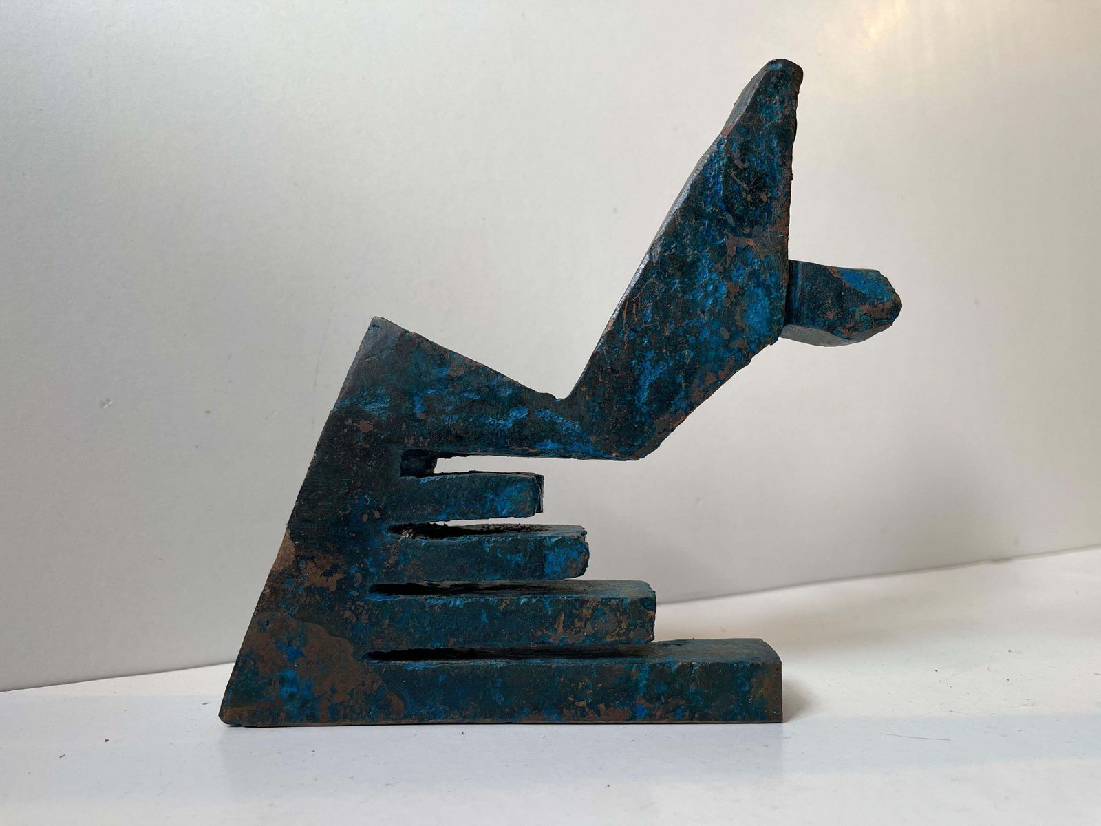 Art Danish Artist Peder Evald Madsen   Brutalist Bronze Sculptures, 1980s photo