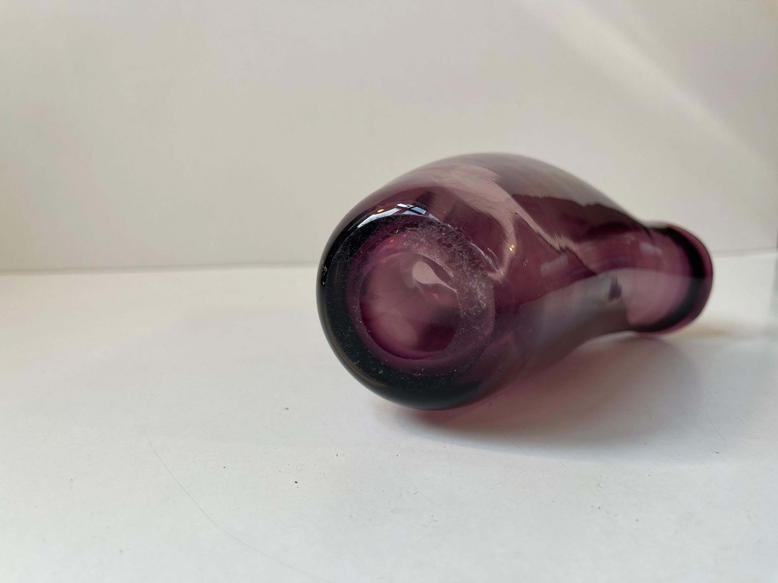 Murano Amethyst Glass Vase In The Style Of Fulvio Bianconi For Venini photo vinterior