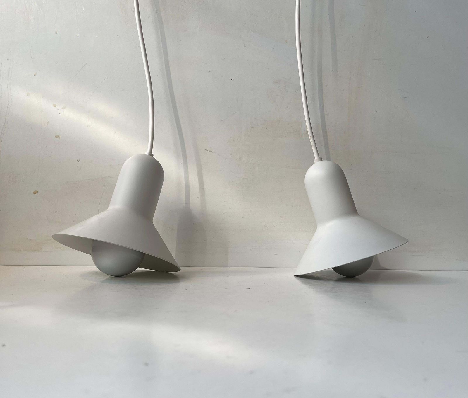 Danish Minimalist White Confetti Pendant Lamp By Claus Bonderup   Focus, 1970s photo for sale