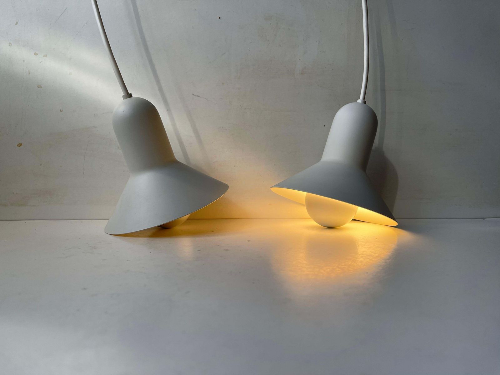 Danish Minimalist White Confetti Pendant Lamp By Claus Bonderup   Focus, 1970s photo Lighting