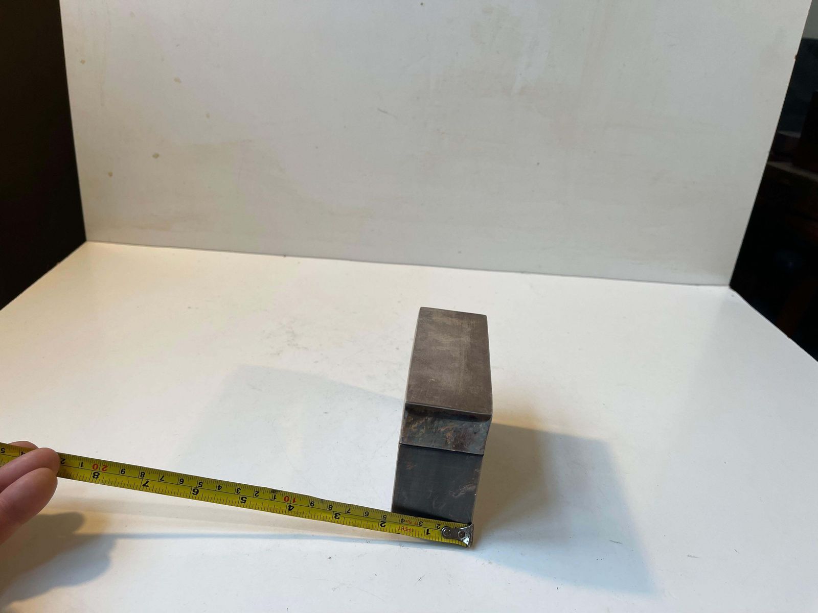 Bauhaus Era Cigarette Container In White Metal, 1930s photo buy