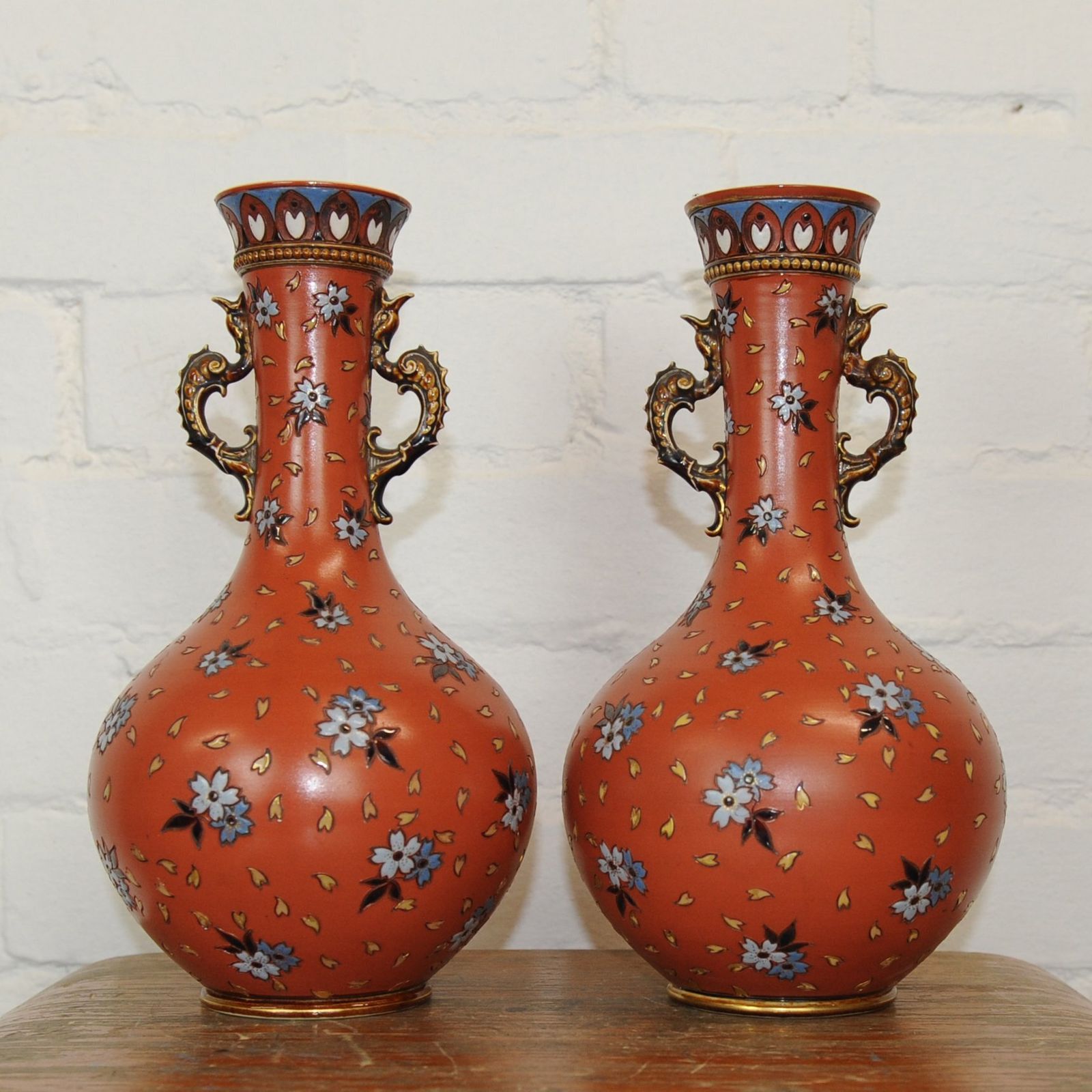 Pair Of Large Vases By Villeroy & Boch Mettlac, 1889, Set Of 2 photo furniture