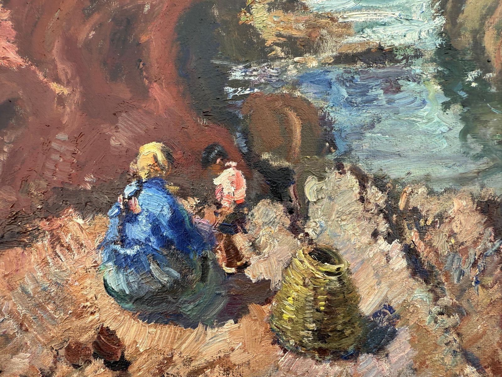 Ignacio Gil Sala Ibiza Spain Oil On Canvas Painting Mediterranean European Art photo for sale