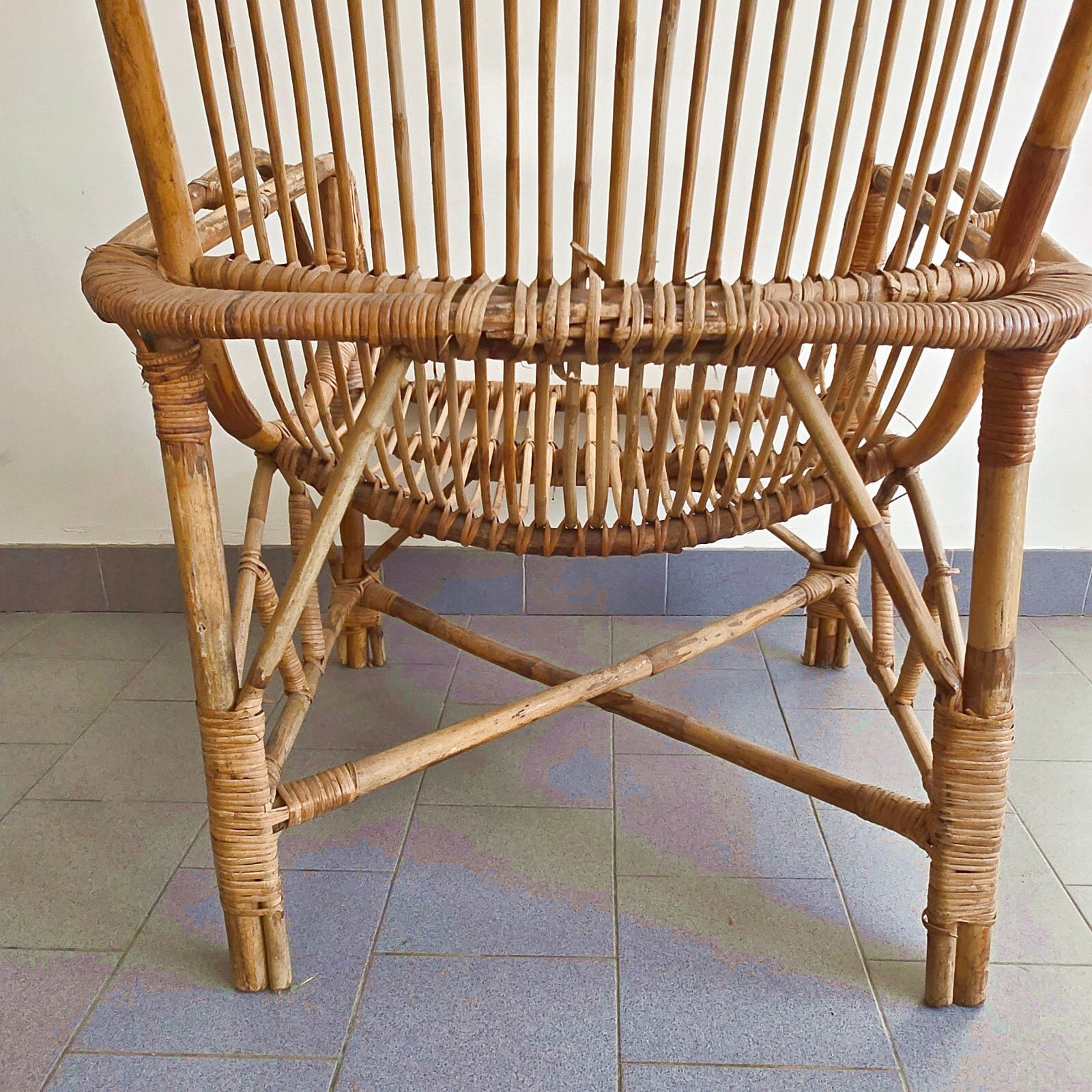 Vintage Jaren 1960 Rotan Fauteuil 60s Dlg Janine Abraham & Rohe Noordwolde photo buy
