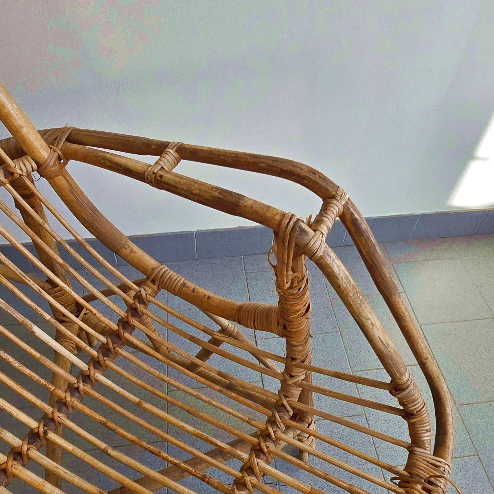 photo vintage Vintage 1960s Rattan Armchair 60s Dlg Janine Abraham & Rohe Noordwolde