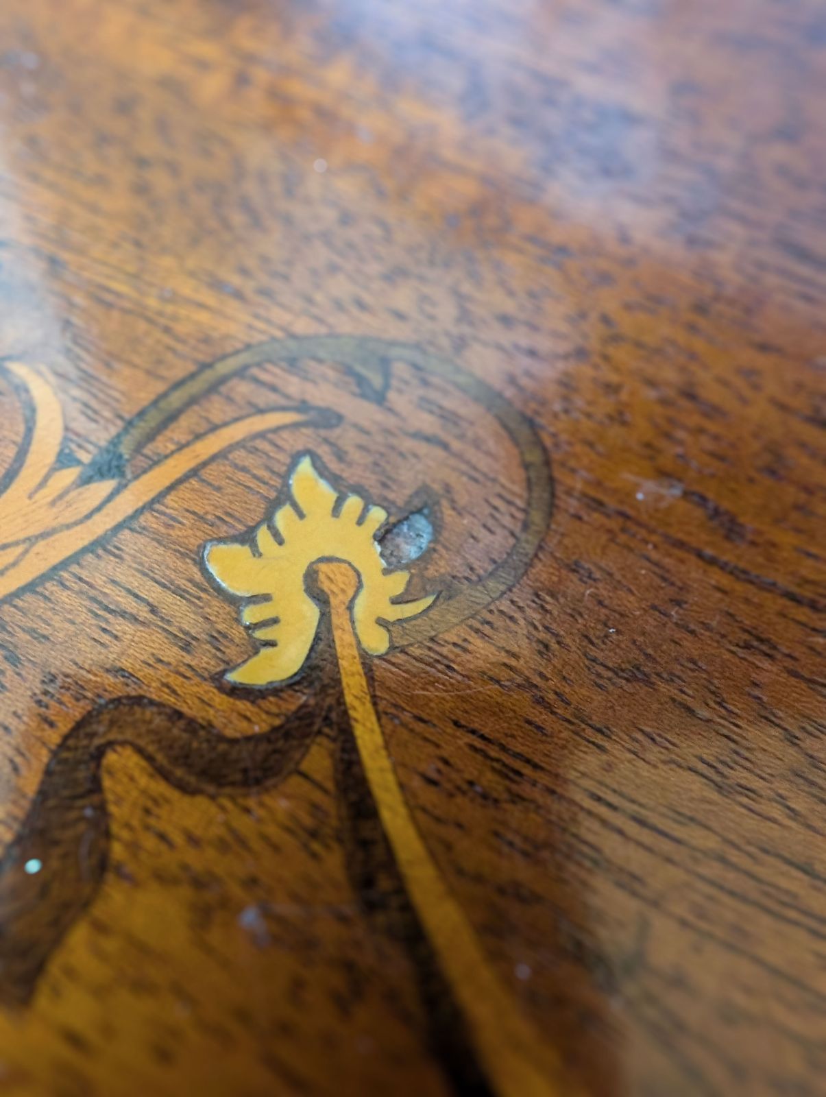 photo for sale French Style Kidney Occasional Table With Angelic Inlay Marquetry Top   Limited Time Offer!